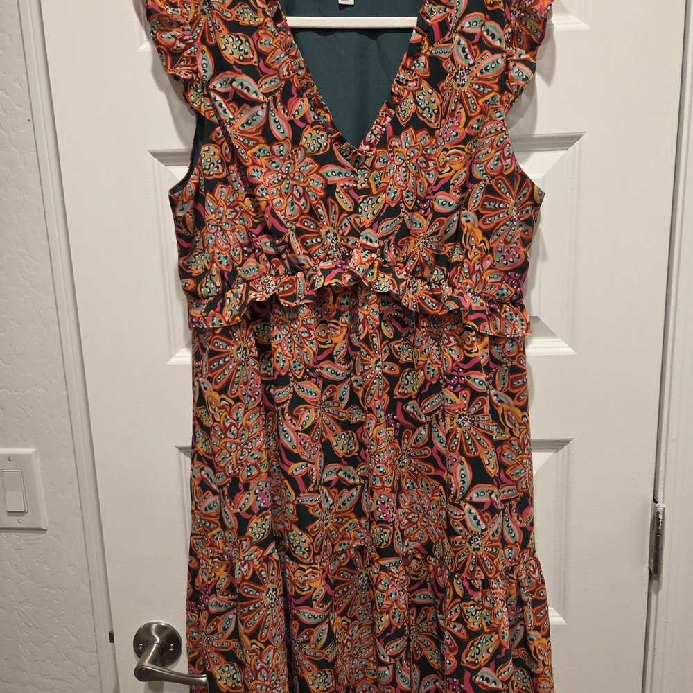 J. Crew Vibrant Paisley Midi Dress